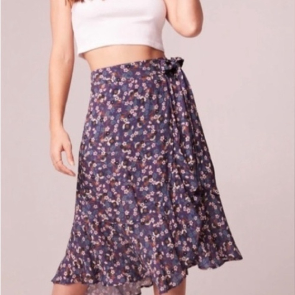 Free People Linaelle Band of the Free Midi Skirt size M
